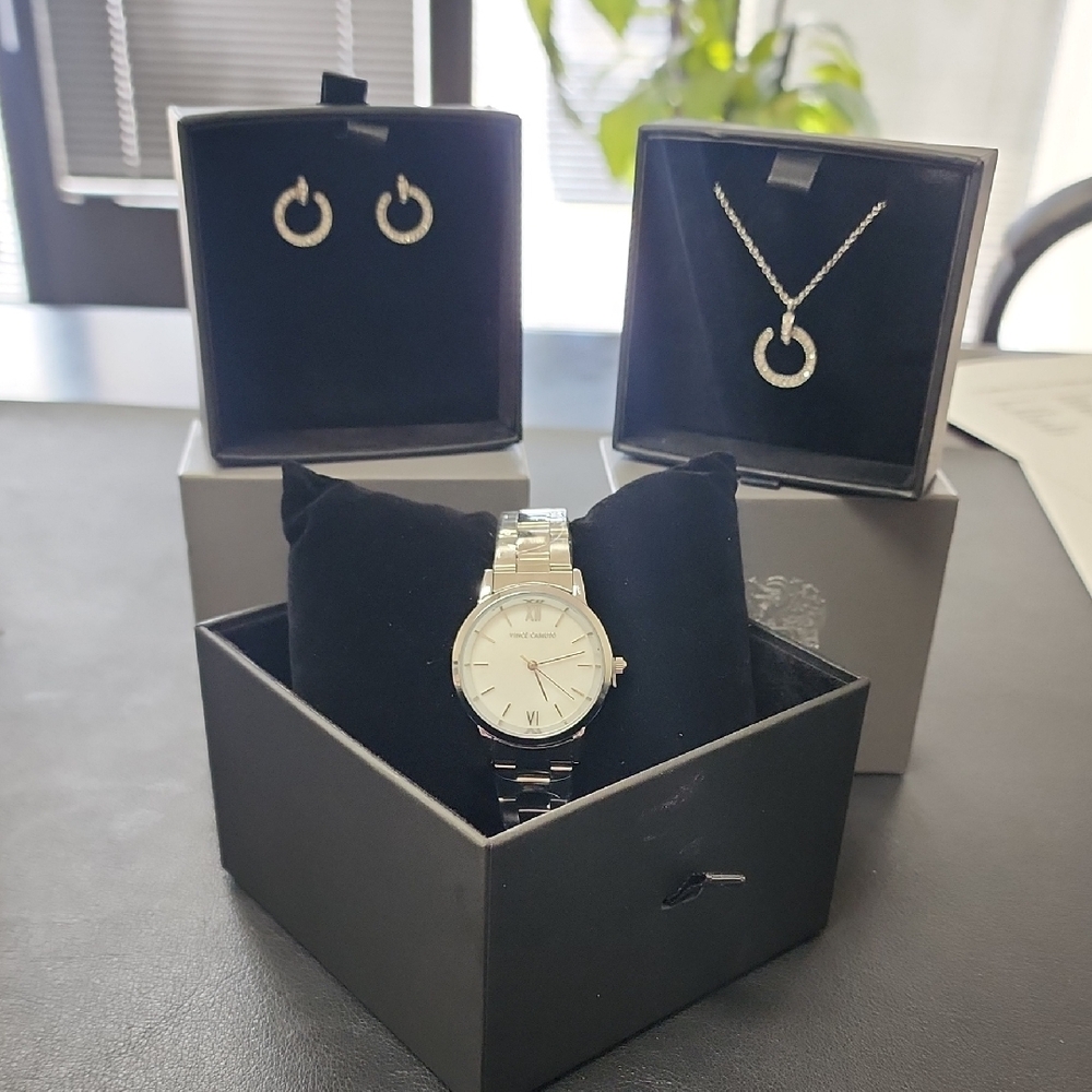 Vince Camuto, Earrings, Necklace And Watch, Womens, NEW!